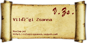 Világi Zsanna névjegykártya